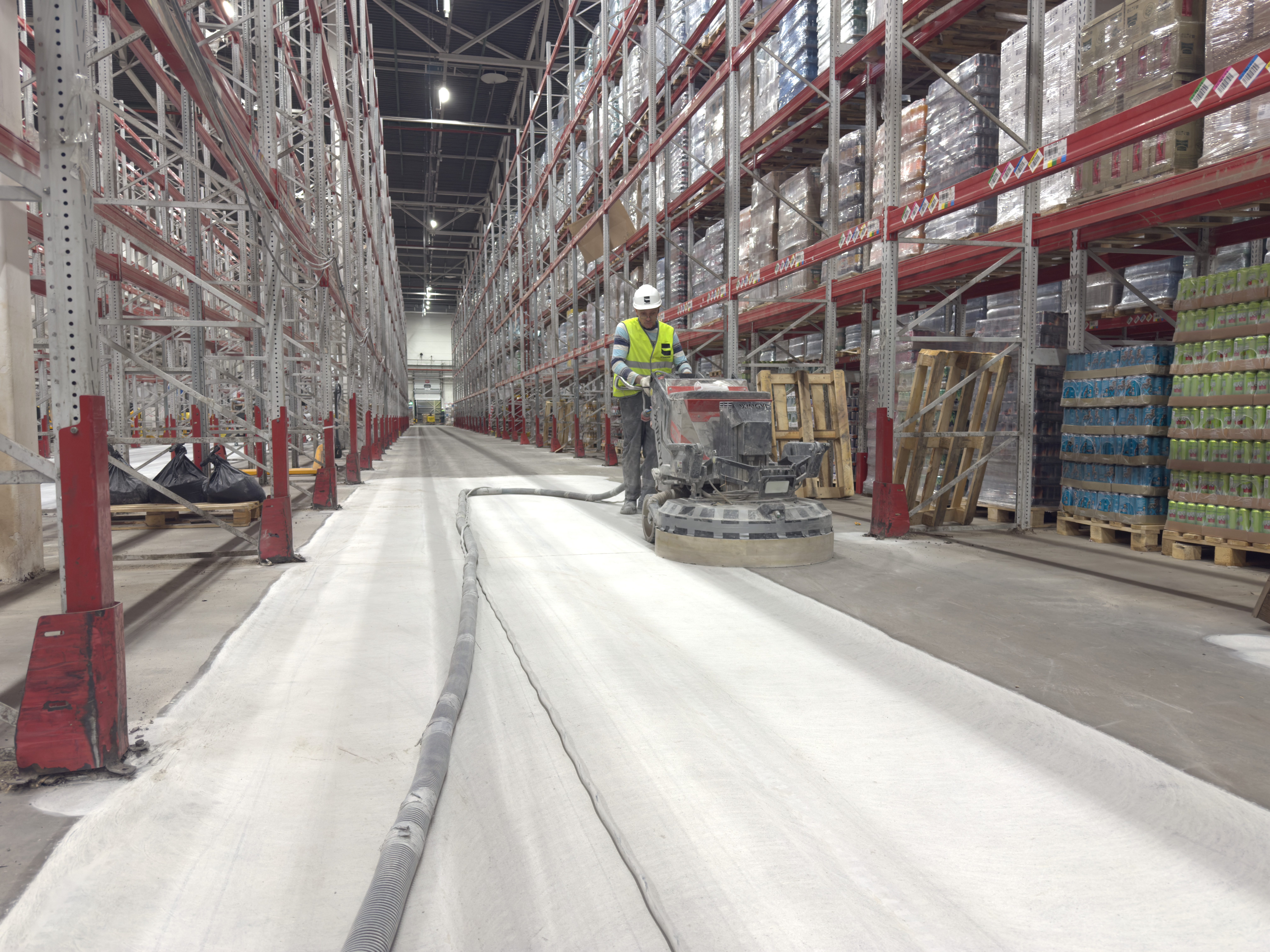 Grinding concrete floor