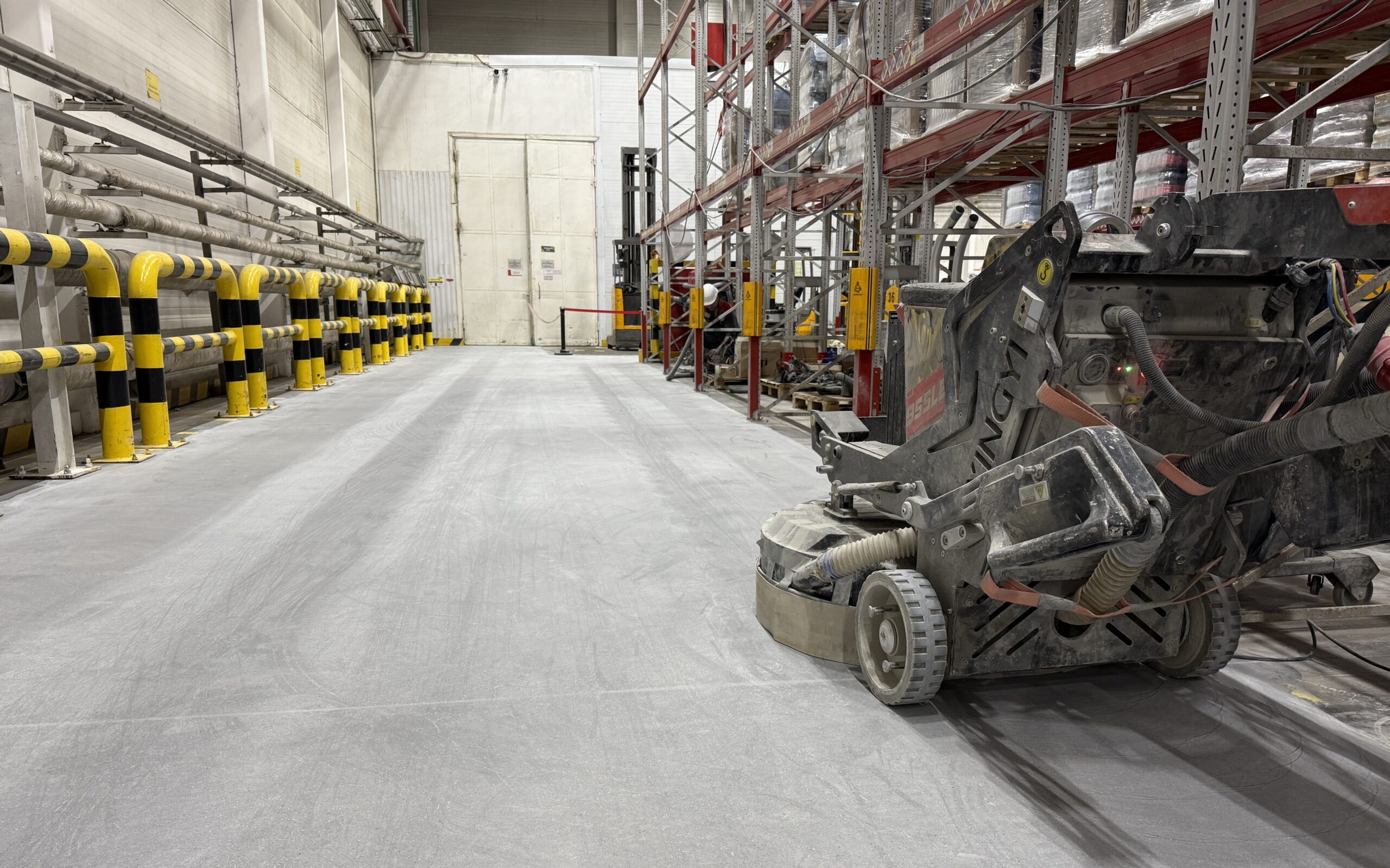 Concrete floor polishing
